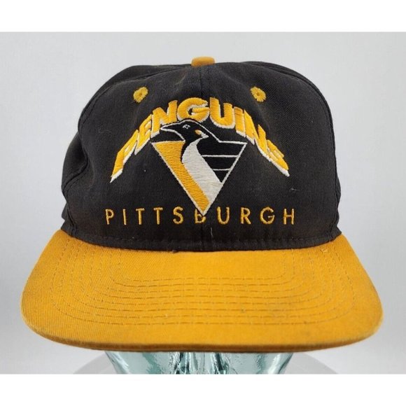 NHL Other - Vintage 90s Pittsburgh Penguins #1 Apparel Snapback Hat Big Spell Out NHL USA